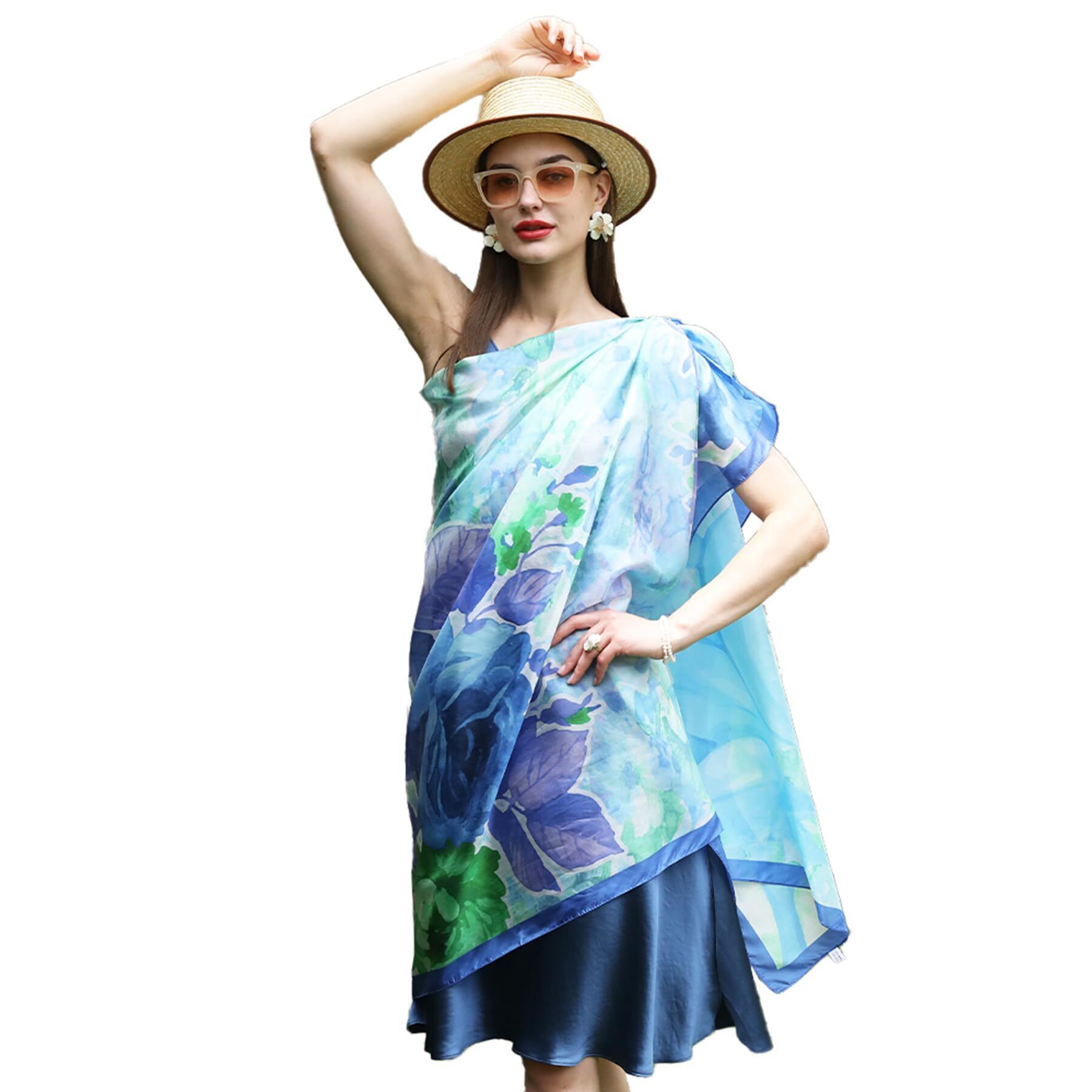 3783 100% Mulberry Silk Pashmina Summer Scarf Extra Large Shawls And Wraps
